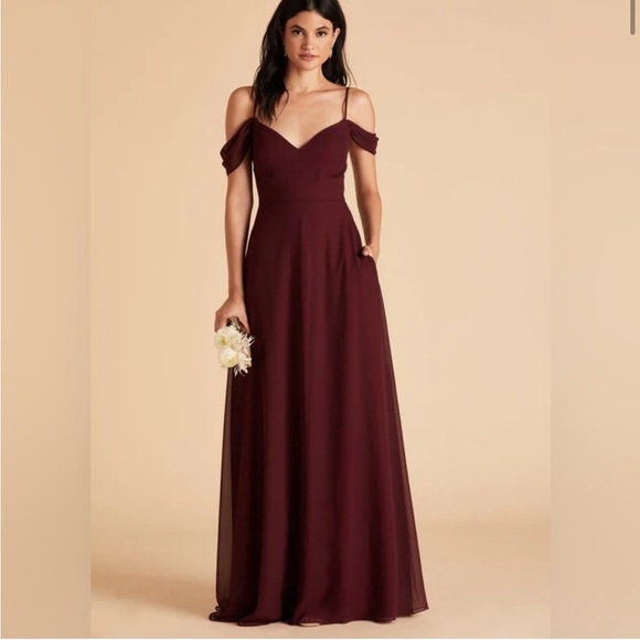 NWT Birdy Grey Dress Devin Convertable Dress Chiffon Cabernet XS Formal - Picture 1 of 5